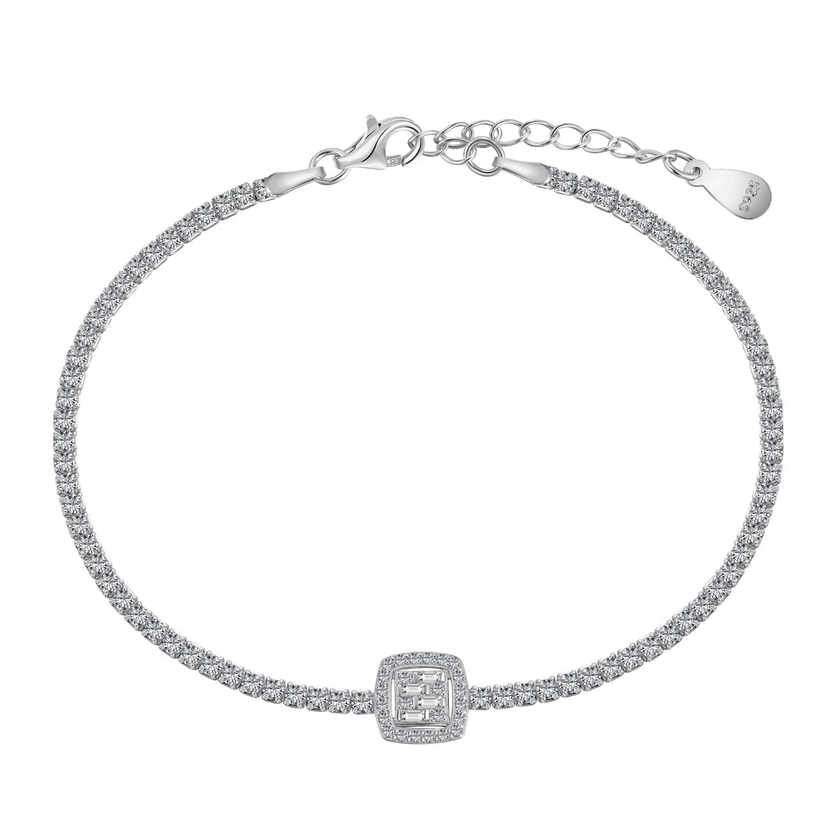 [Violet JW]Luxurious Dazzling Square Shape Banquet Bracelet