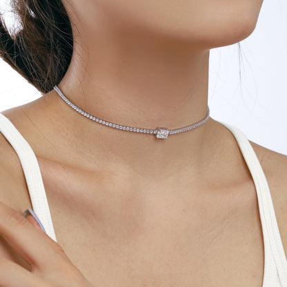 [Violet JW]2.0 carat Ornate Emerald Cut Necklace