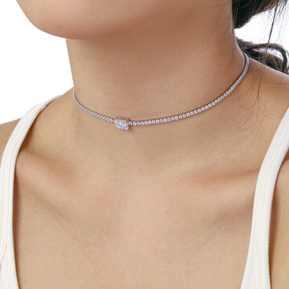 [Violet JW]2.0 carat Ornate Emerald Cut Necklace