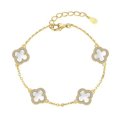[Violet JW]Four-Leaf Clover Exquisite Bracelet