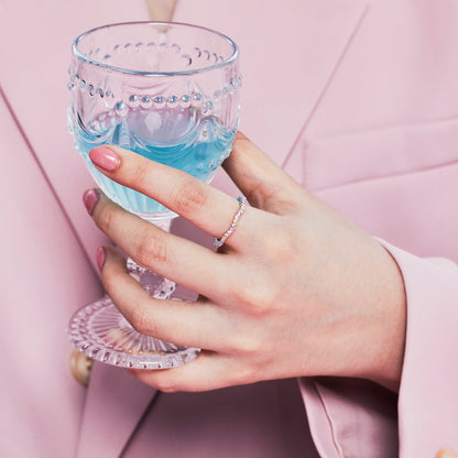 [Violet JW]Dainty Colorful Round Cut Party Ring