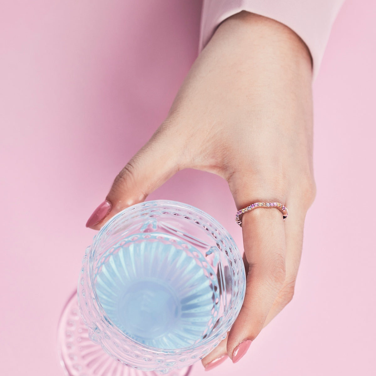 [Violet JW]Dainty Colorful Round Cut Party Ring