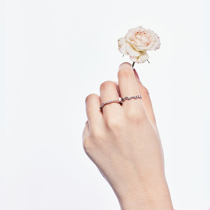 [Violet JW]Dainty Colorful Round Cut Party Ring