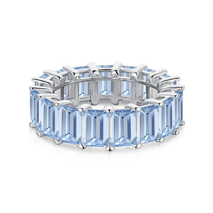 [Violet JW]0.75 Carat Elegant Emerald Cut Tennis Ring