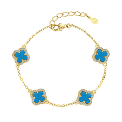[Violet JW]Four-Leaf Clover Exquisite Bracelet