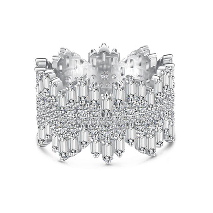 [Violet JW]Luxurious Colorful Radiant Cut Daily Ring