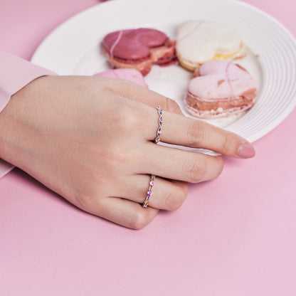 [Violet JW]Sparkling Colorful Round Cut Tennis Ring