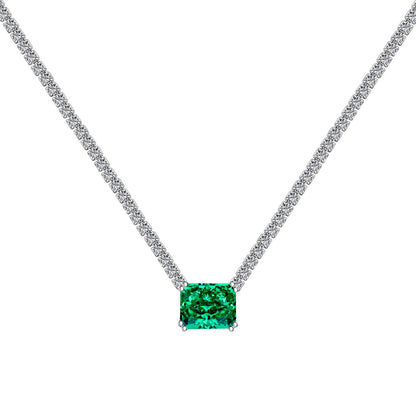 [Violet JW]4.0 Carat Elegant Radiant Cut Necklace