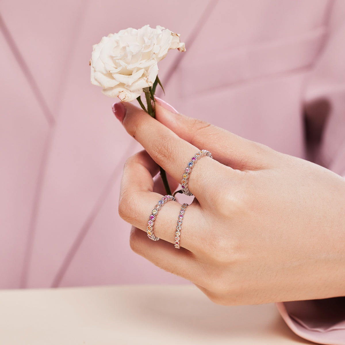 [Violet JW]Exquisite Colorful Round Cut Party Ring