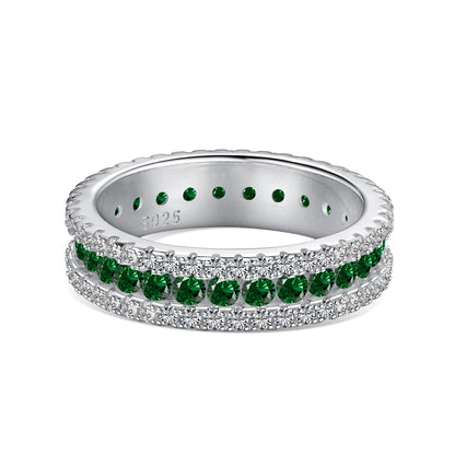 [Violet JW]Delicate Colorful Round Cut Daily Ring