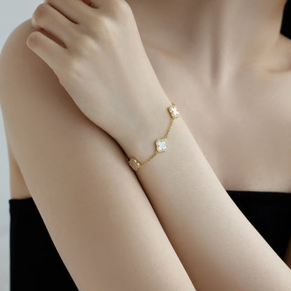 [Violet JW]Four-Leaf Clover Exquisite Bracelet