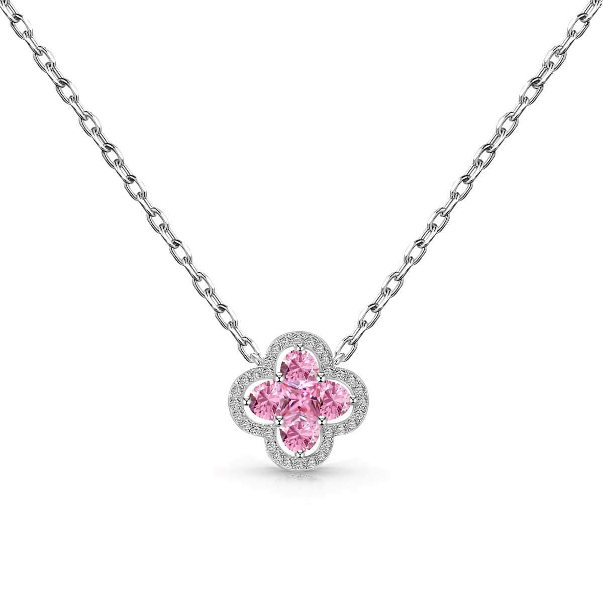 [Violet JW]Spliced Lucky Four-Leaf Clover Versatile Necklace