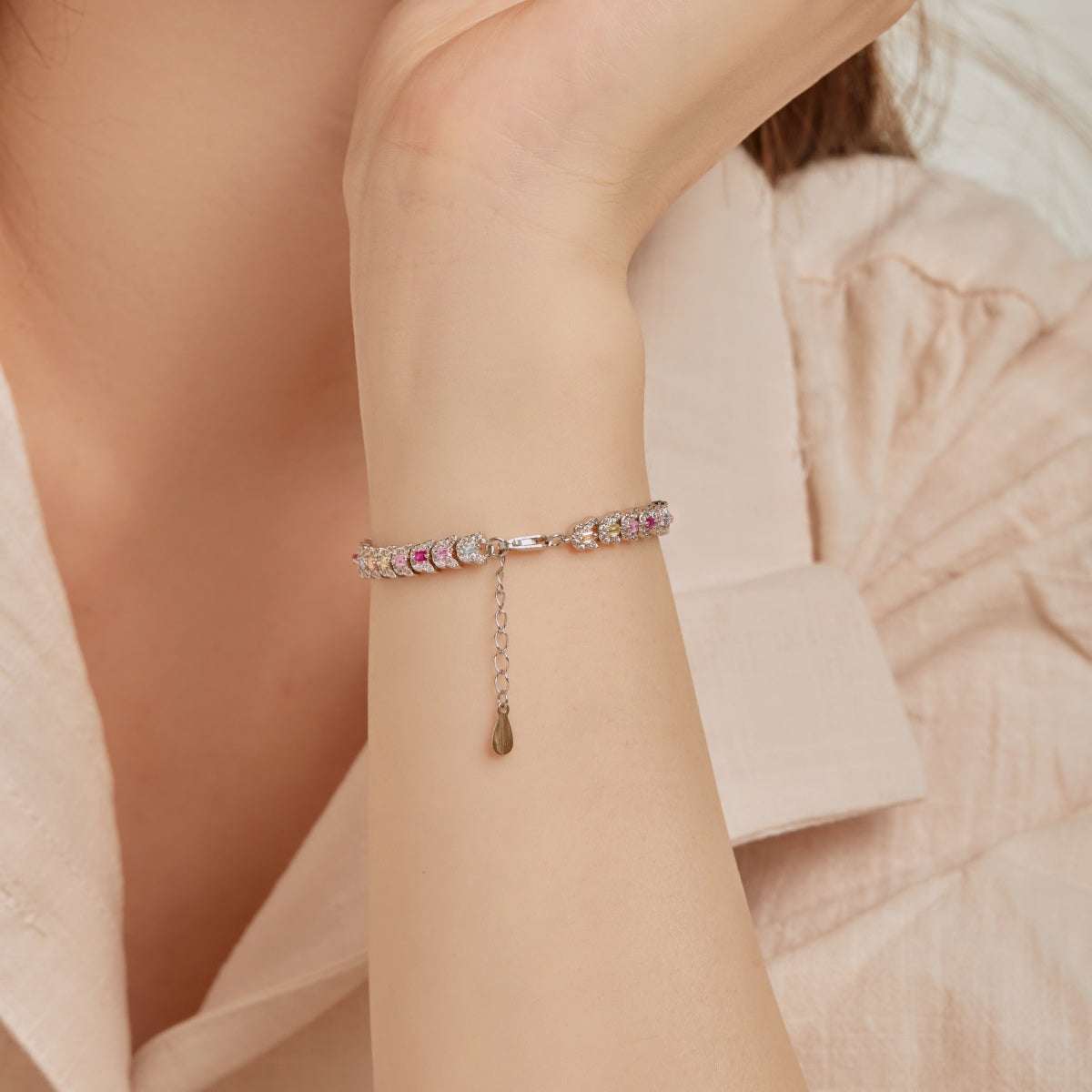 [Violet JW]Delicate Colorful Multi Cut Daily Bracelet