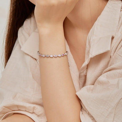 [Violet JW]0.25 Carat Radiant Water Drop Shape Daily Bracelet