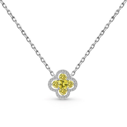 [Violet JW]Spliced Lucky Four-Leaf Clover Versatile Necklace