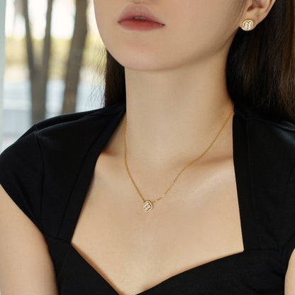 [Violet JW]Exquisite Necklace With Four-Leaf Clover Flower Design