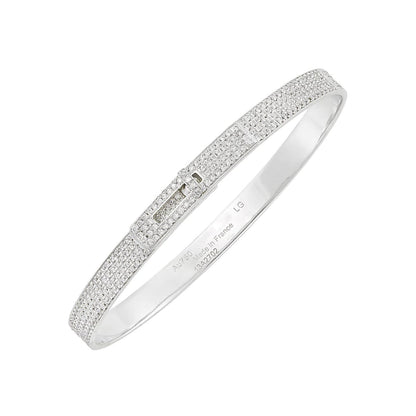 [Violet JW]HM KELLY BRACELET IN SILVER AND FULL PAVE DIAMOND