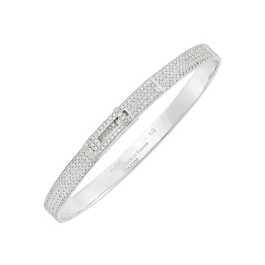[Violet JW]HM KELLY BRACELET IN SILVER AND FULL PAVE DIAMOND