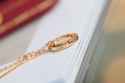 [Violet JW]LOVE NECKLACE ADJUSTABLE ROSE GOLD 2 DIAMOND