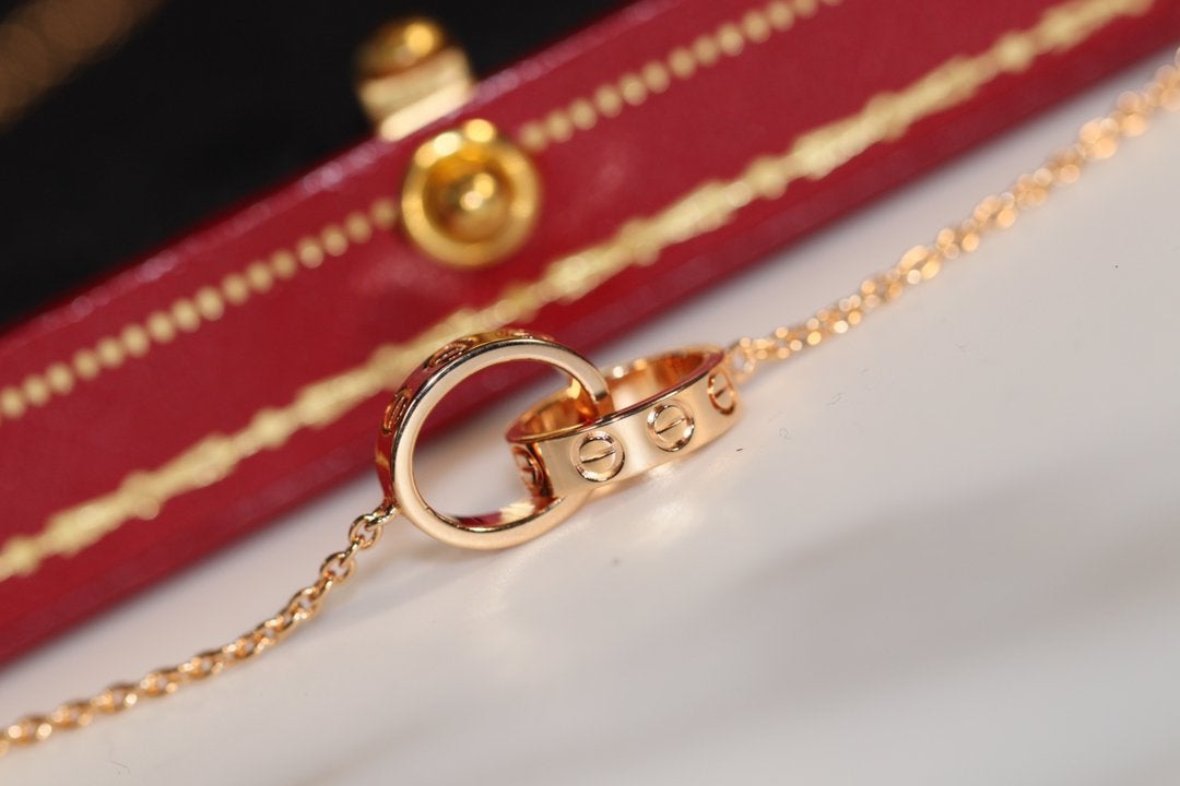 [Violet JW]LOVE NECKLACE PINK GOLD AND SILVER