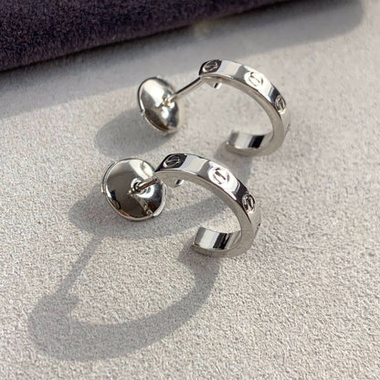 [Violet JW]LOVE EARRINGS 2.65MM SILVER