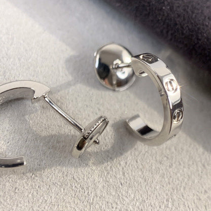 [Violet JW]LOVE EARRINGS 2.65MM SILVER