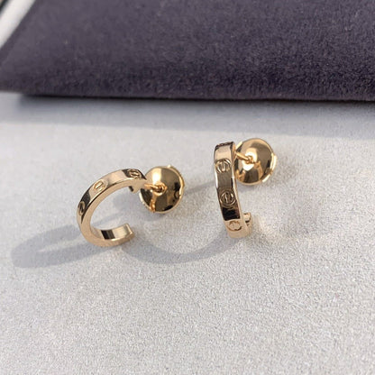 [Violet JW]LOVE EARRINGS 2.65MM PINK GOLD