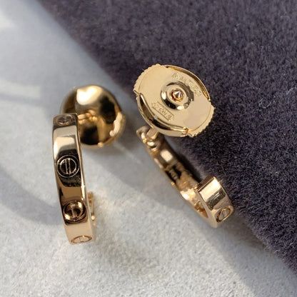 [Violet JW]LOVE EARRINGS 2.65MM PINK GOLD