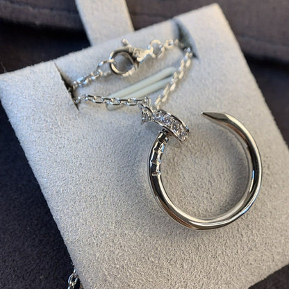 [Violet JW]JUSTE NECKLACE SILVER DIAMONDS