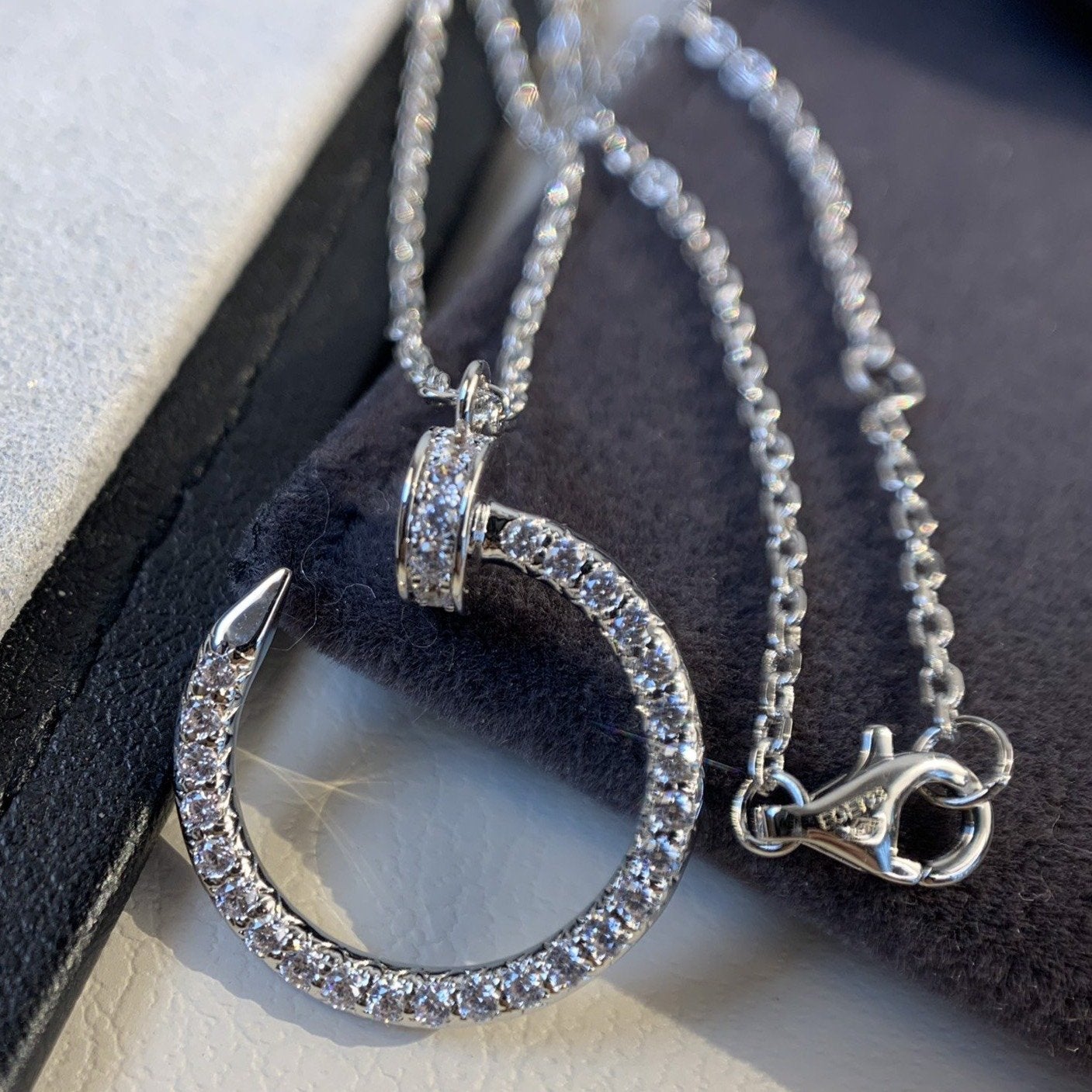 [Violet JW]JUSTE NECKLACE SILVER DIAMONDS