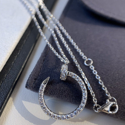 [Violet JW]JUSTE NECKLACE SILVER DIAMONDS