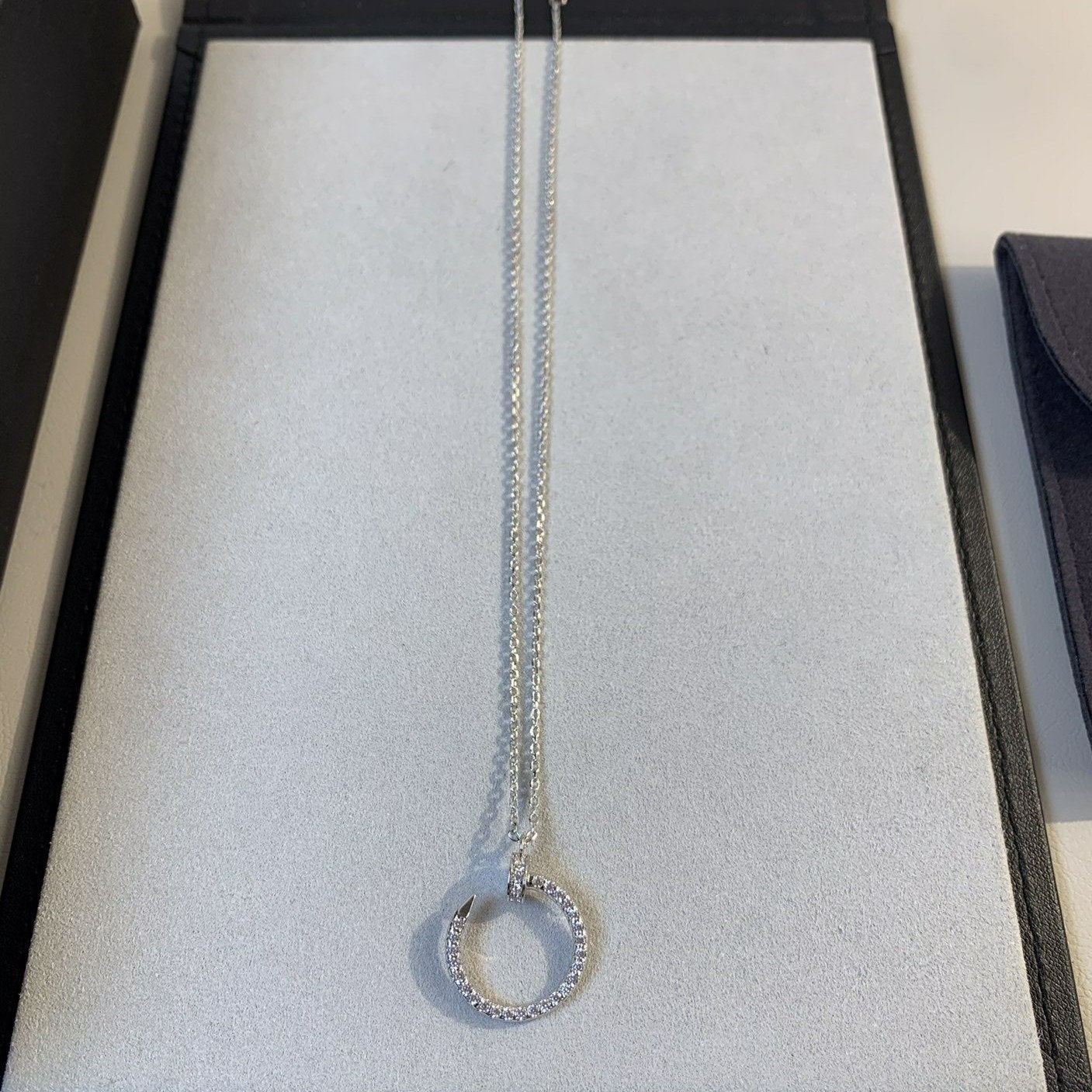 [Violet JW]JUSTE NECKLACE SILVER DIAMONDS