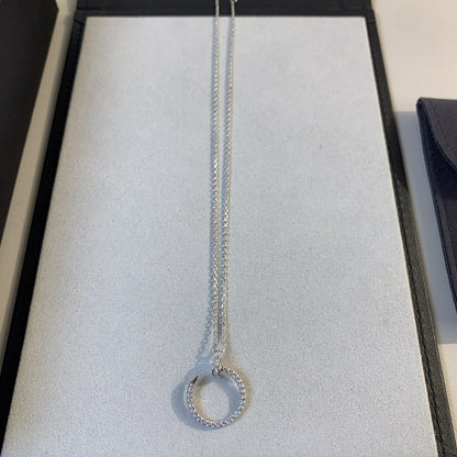 [Violet JW]JUSTE NECKLACE SILVER DIAMONDS