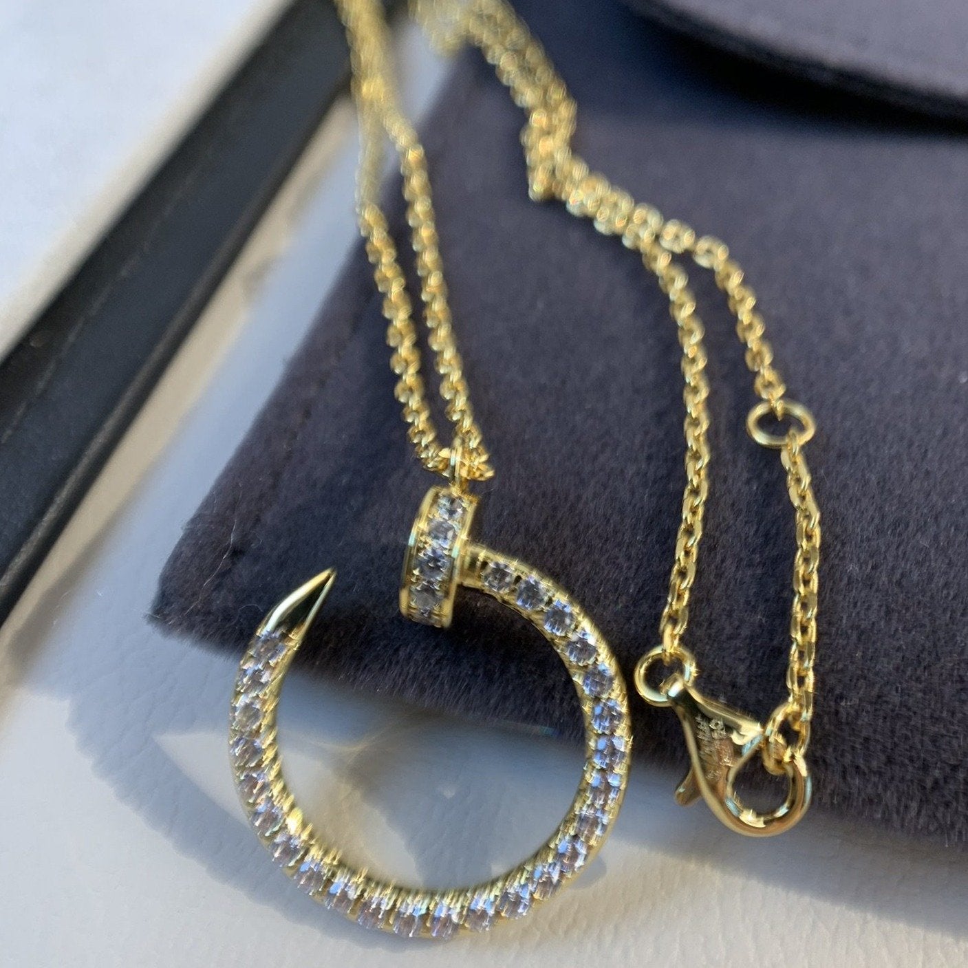 [Violet JW]JUSTE NECKLACE GOLD DIAMONDS