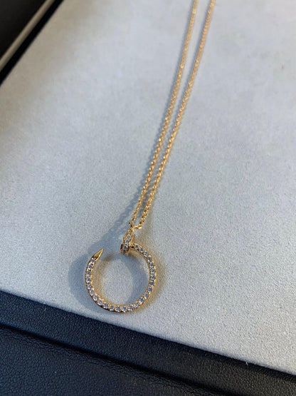 [Violet JW]JUSTE NECKLACE PINK GOLD DIAMONDS