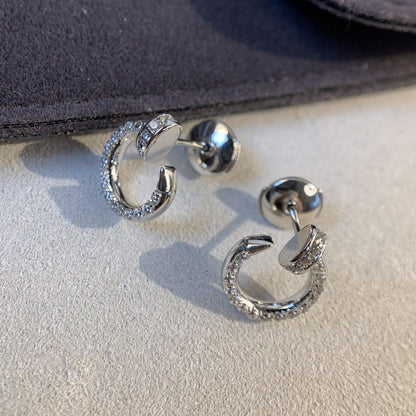 [Violet JW]JUSTE EARRINGS SILVER DIAMONDS