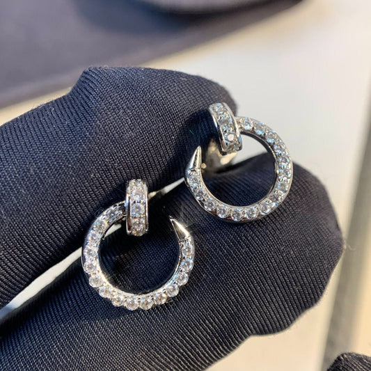 [Violet JW]JUSTE EARRINGS SILVER DIAMONDS