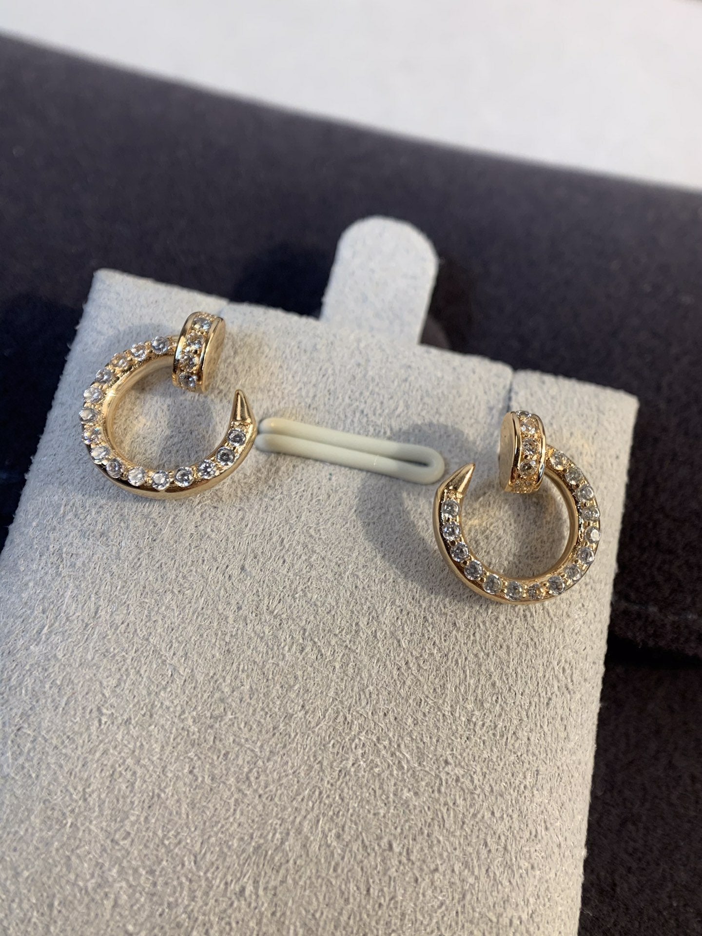[Violet JW]JUSTE EARRINGS GOLD DIAMONDS