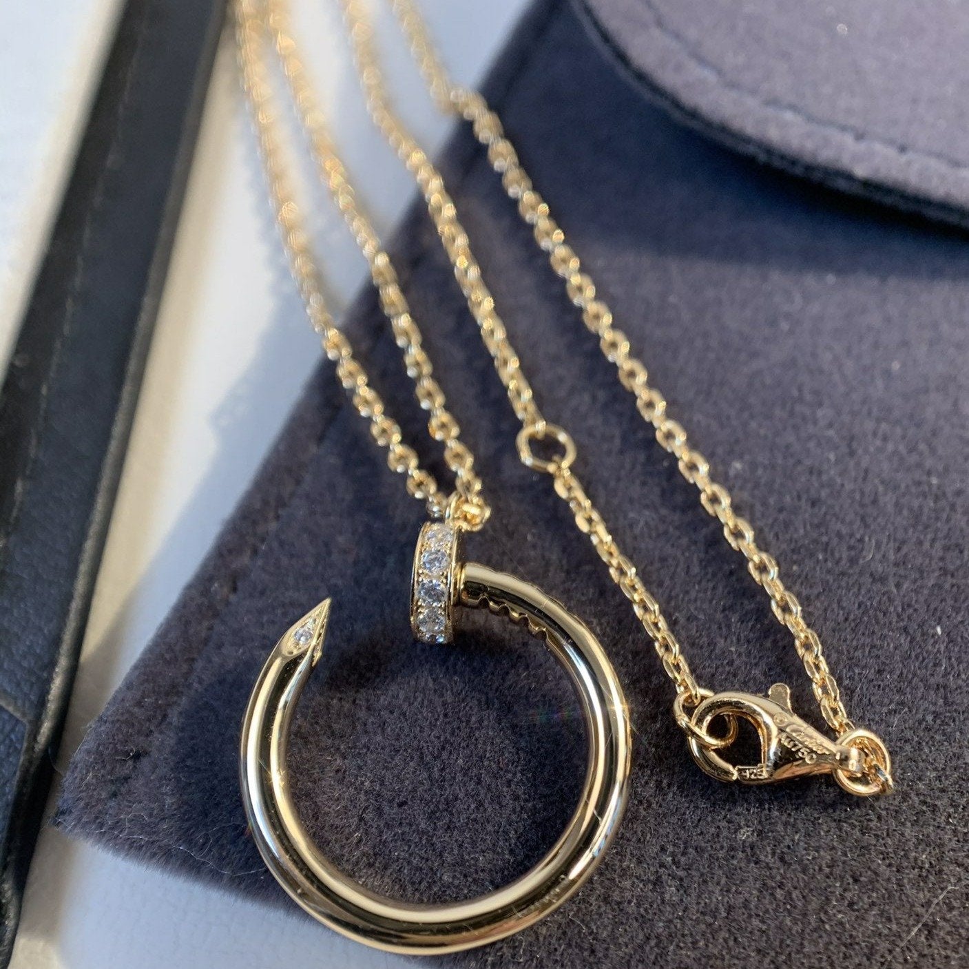 [Violet JW]JUSTE NECKLACE PINK GOLD