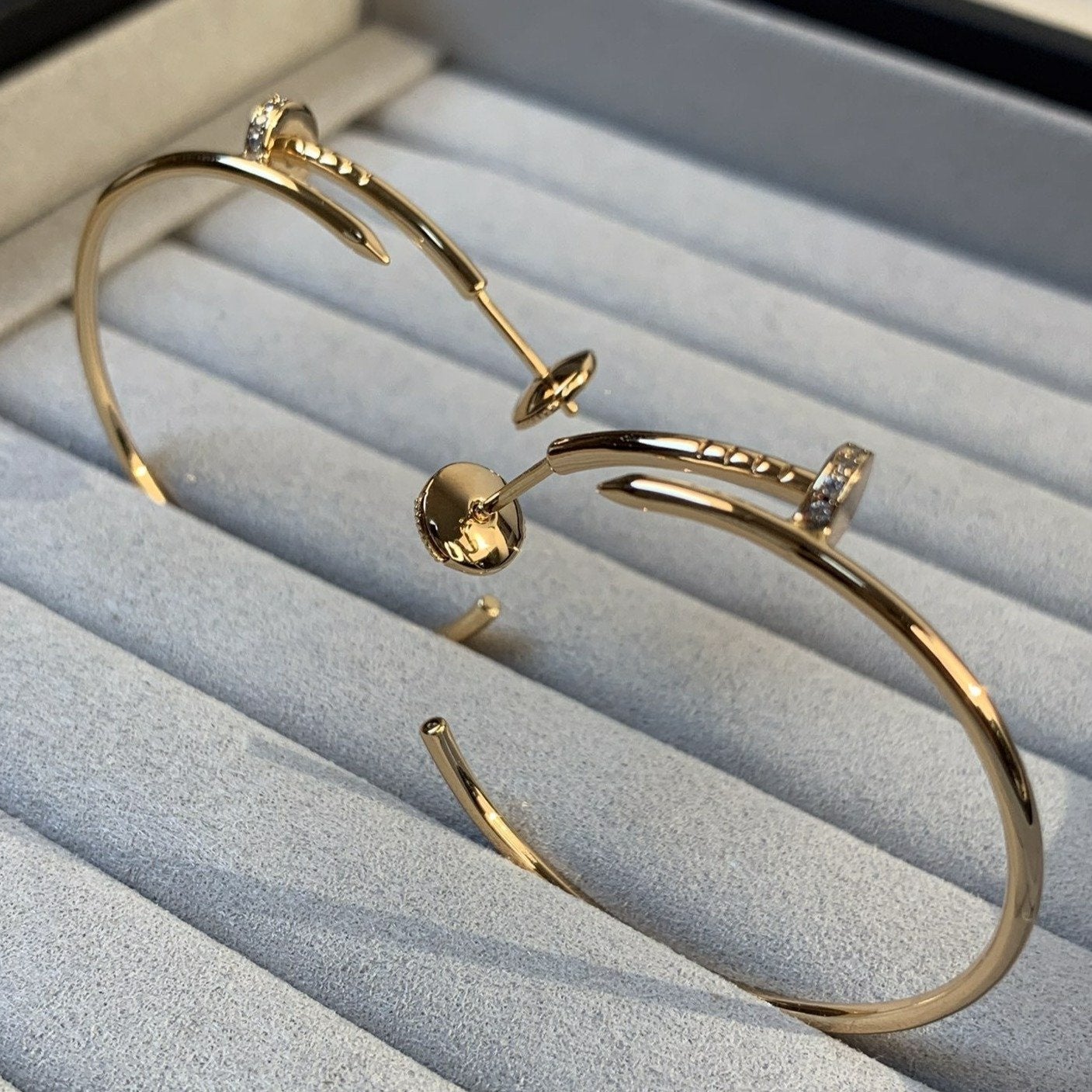 [Violet JW]JUSTE EARRINGS GOLD DIAMONDS 1.8MM