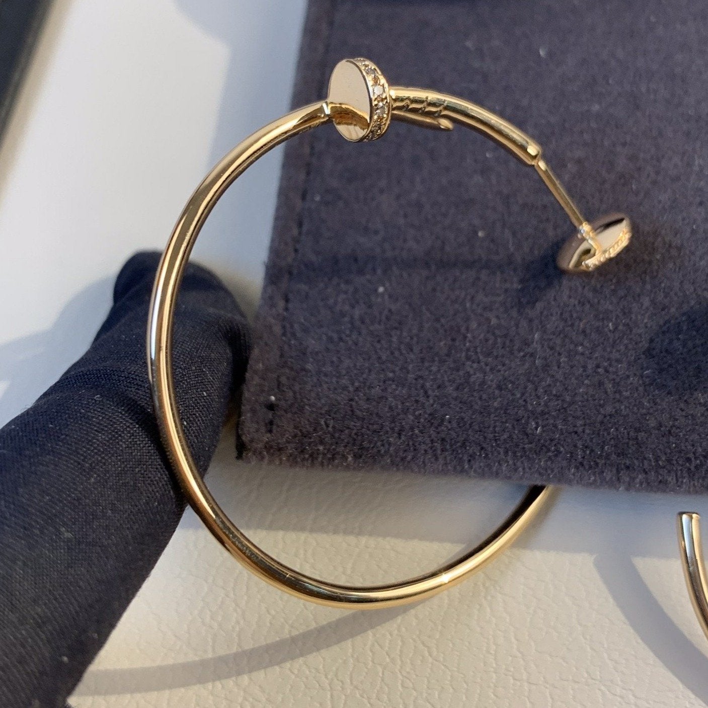 [Violet JW]JUSTE EARRINGS GOLD DIAMONDS 1.8MM