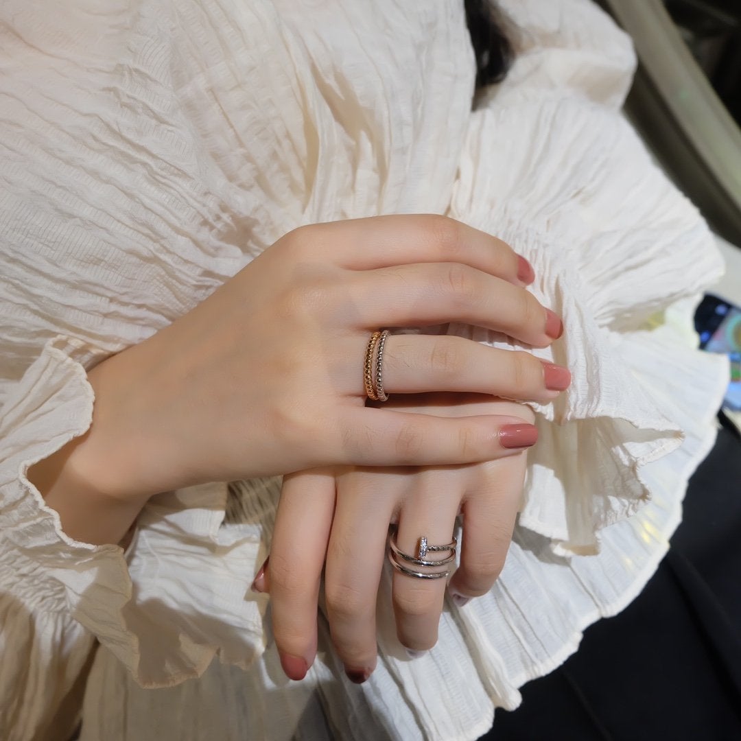 [Violet JW]JUSTE RING 1.8MM SILVER DOUBLE ROW