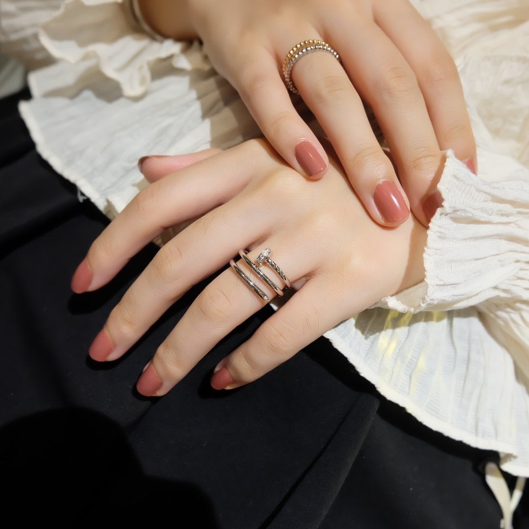 [Violet JW]JUSTE RING 1.8MM SILVER DOUBLE ROW