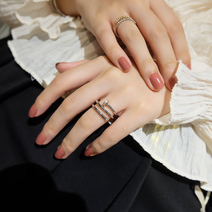 [Violet JW]JUSTE RING 1.8MM SILVER DOUBLE ROW