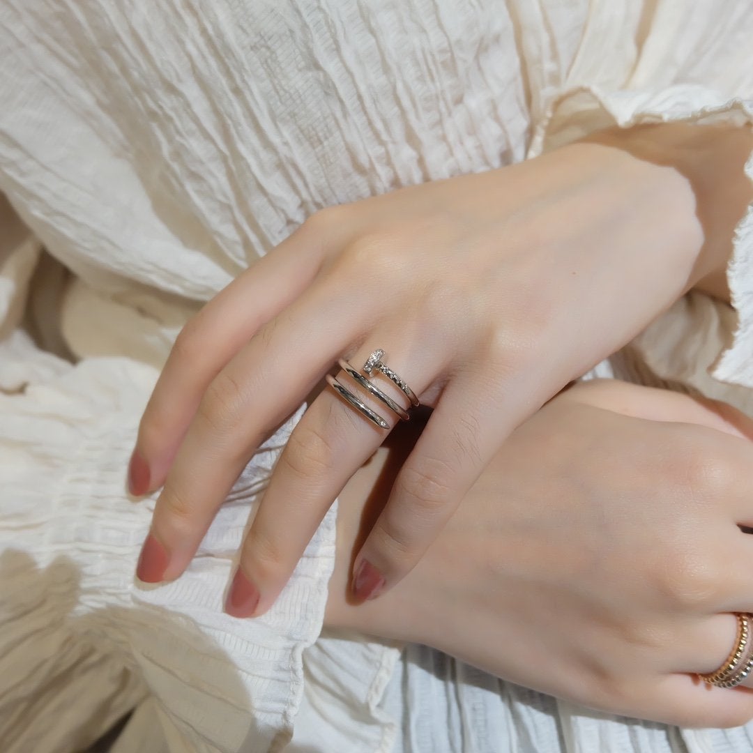 [Violet JW]JUSTE RING 1.8MM SILVER DOUBLE ROW