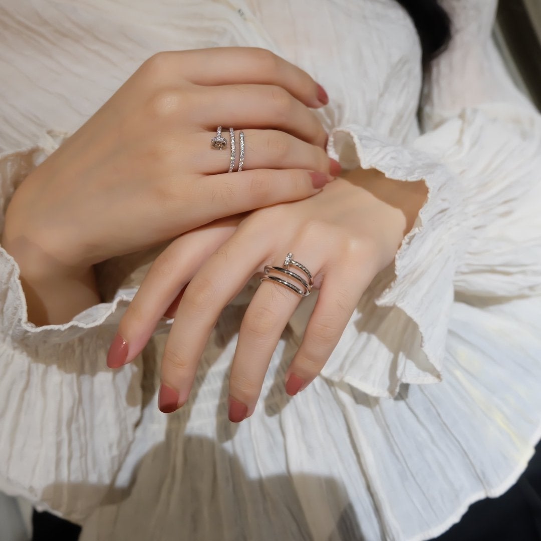 [Violet JW]JUSTE RING 1.8MM SILVER DOUBLE ROW