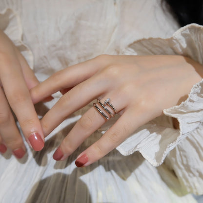 [Violet JW]JUSTE RING 1.8MM SILVER DOUBLE ROW