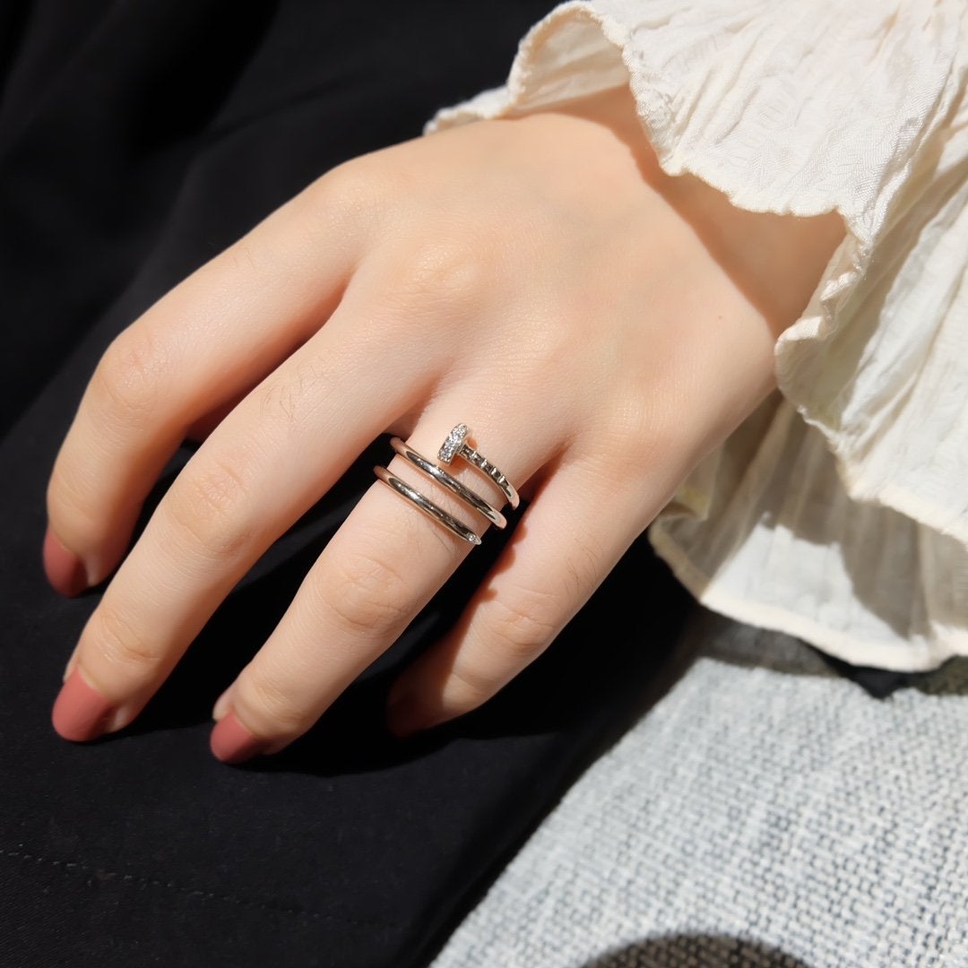 [Violet JW]JUSTE RING 1.8MM SILVER DOUBLE ROW