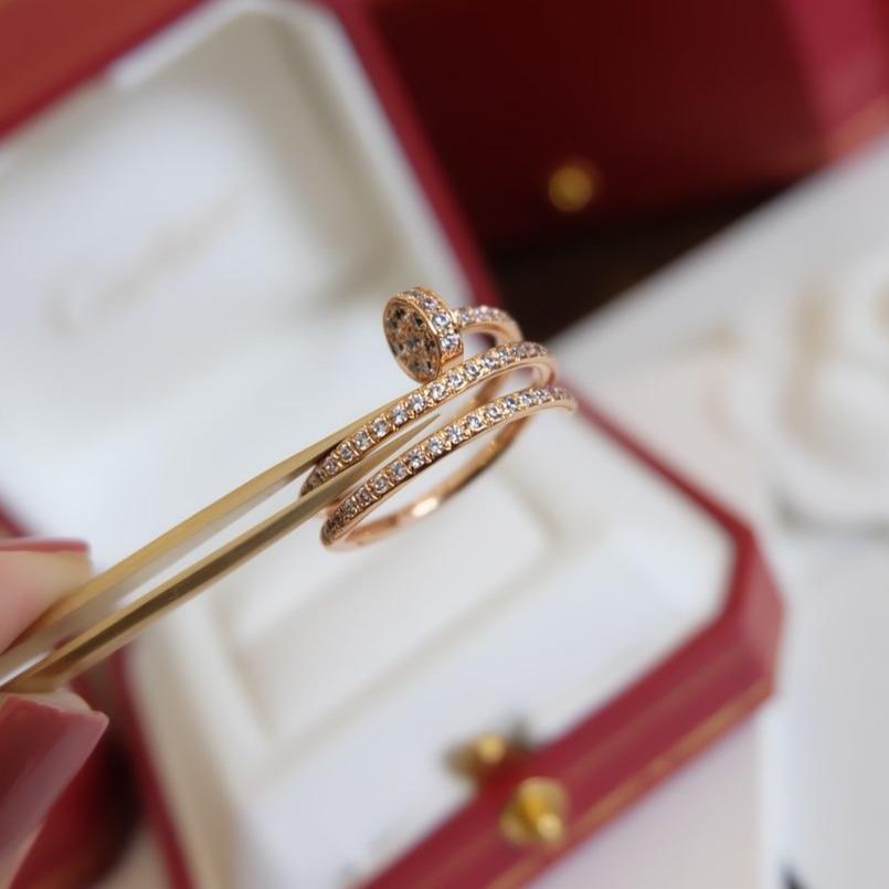 [Violet JW]JUSTE RING 1.8MM PINK GOLD DOUBLE ROW DIAMONDS