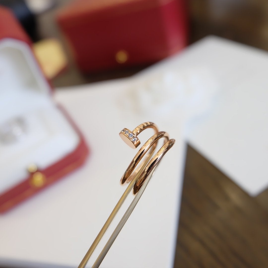 [Violet JW]JUSTE RING 1.8MM PINK GOLD DOUBLE ROW